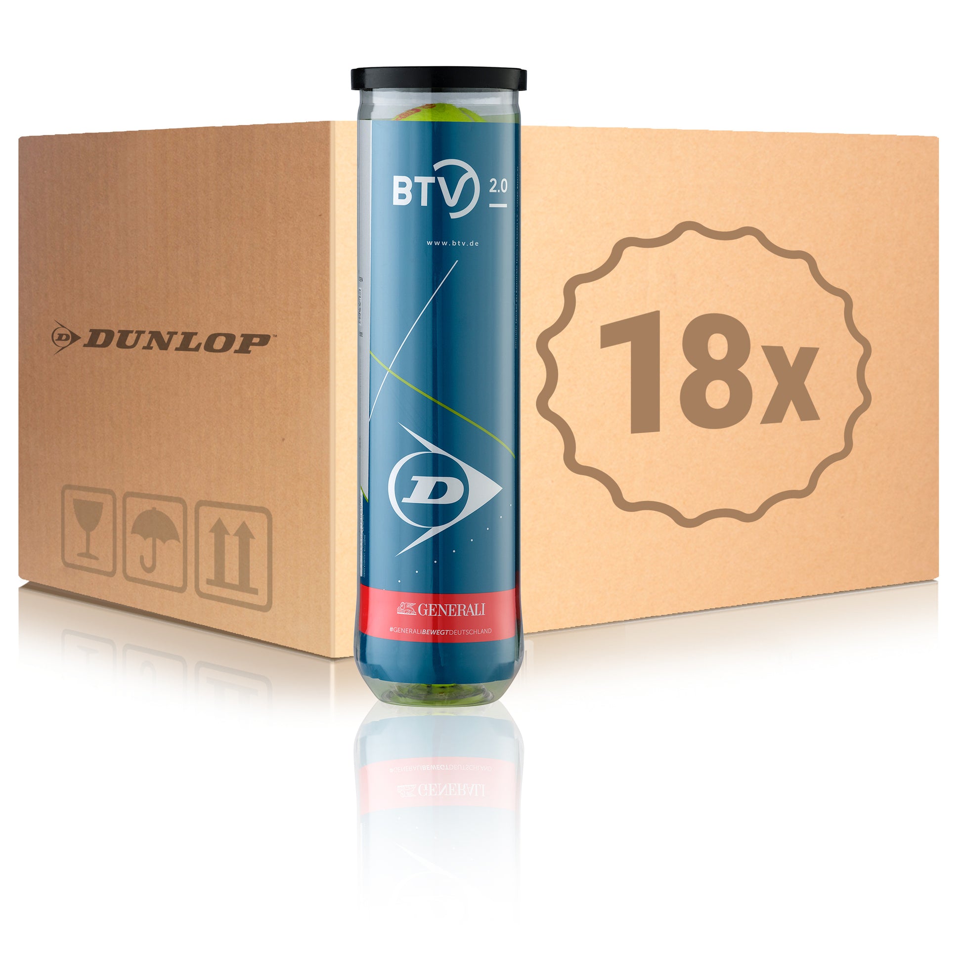 Dunlop 18 tubes de 4 BTV 2.0 En carton