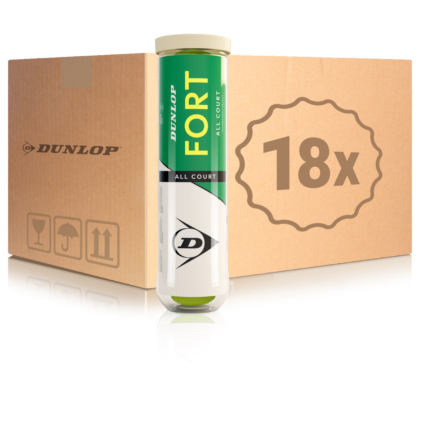 Dunlop 18 tubes de 4 Fort All Court