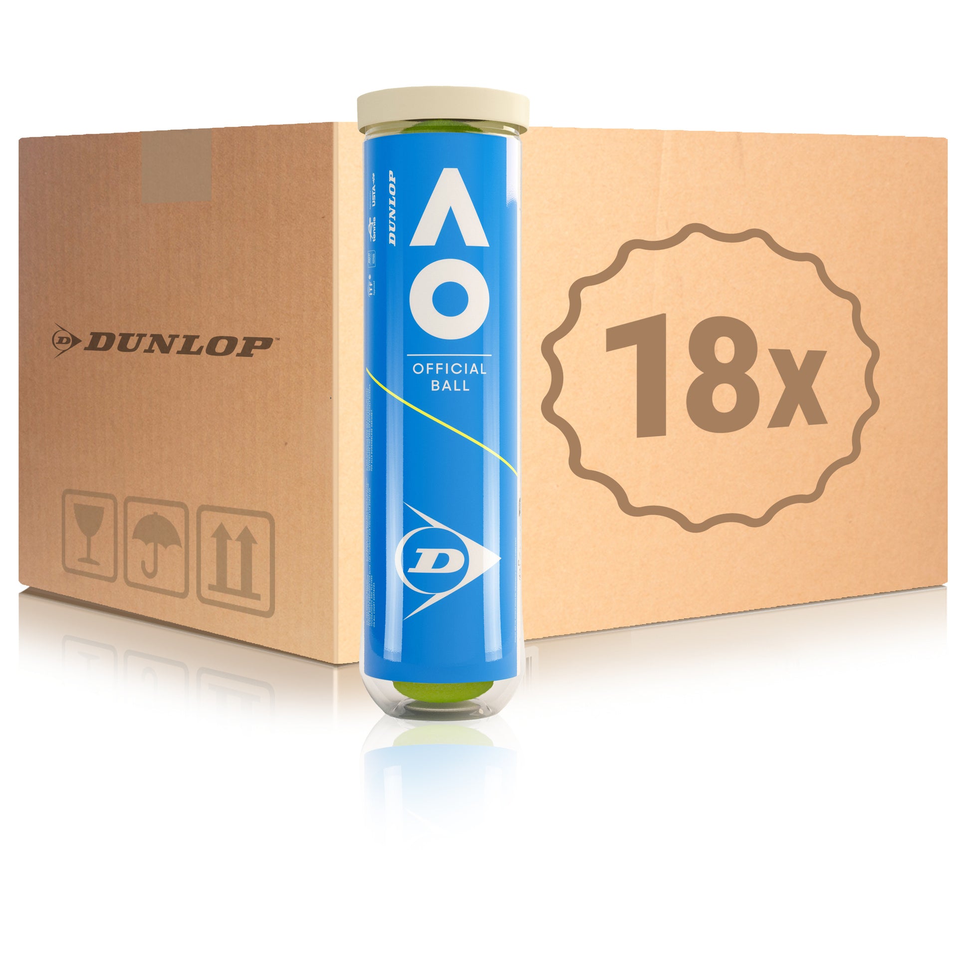 Dunlop 18 tubes de 4 Australian Open