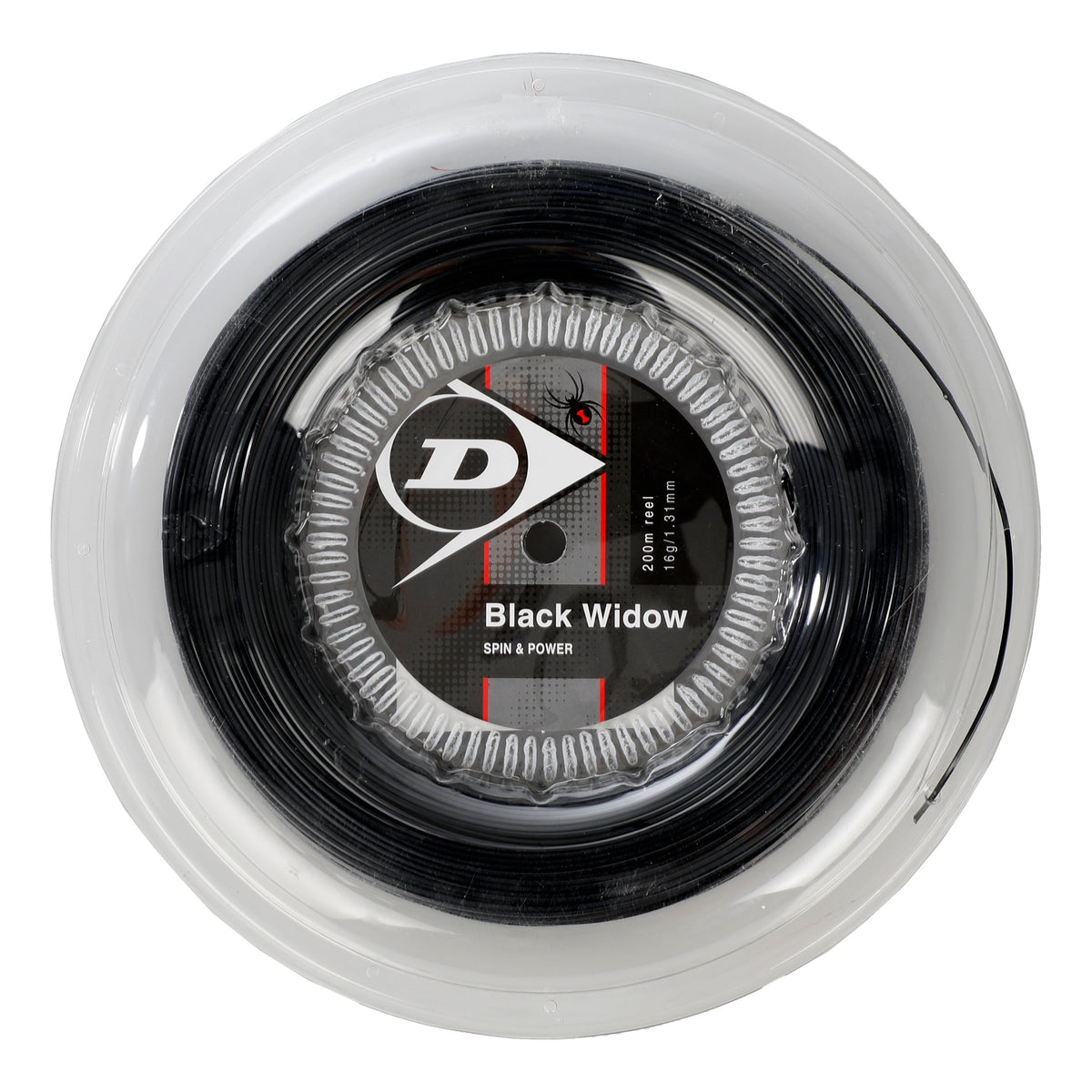 Dunlop Black Widow Rol Snaren 200m-Zwart