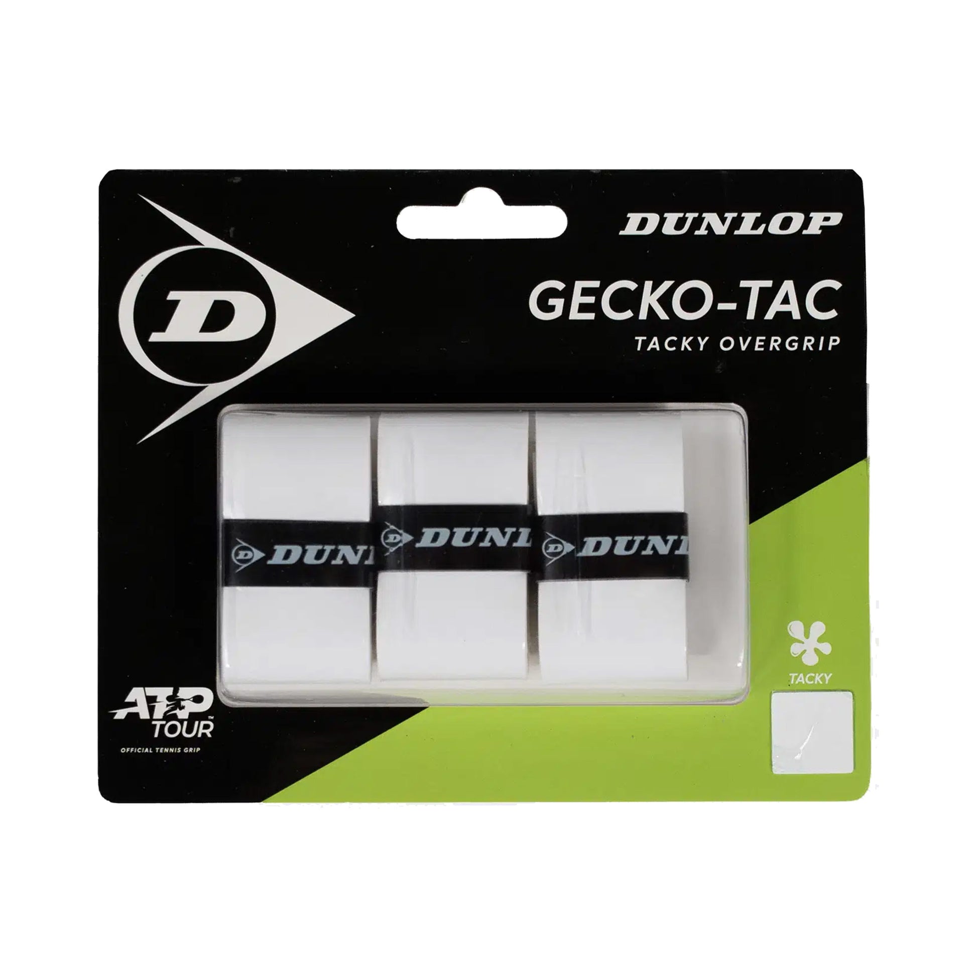 Dunlop Gecko-Tac Pack de 3 - blanc