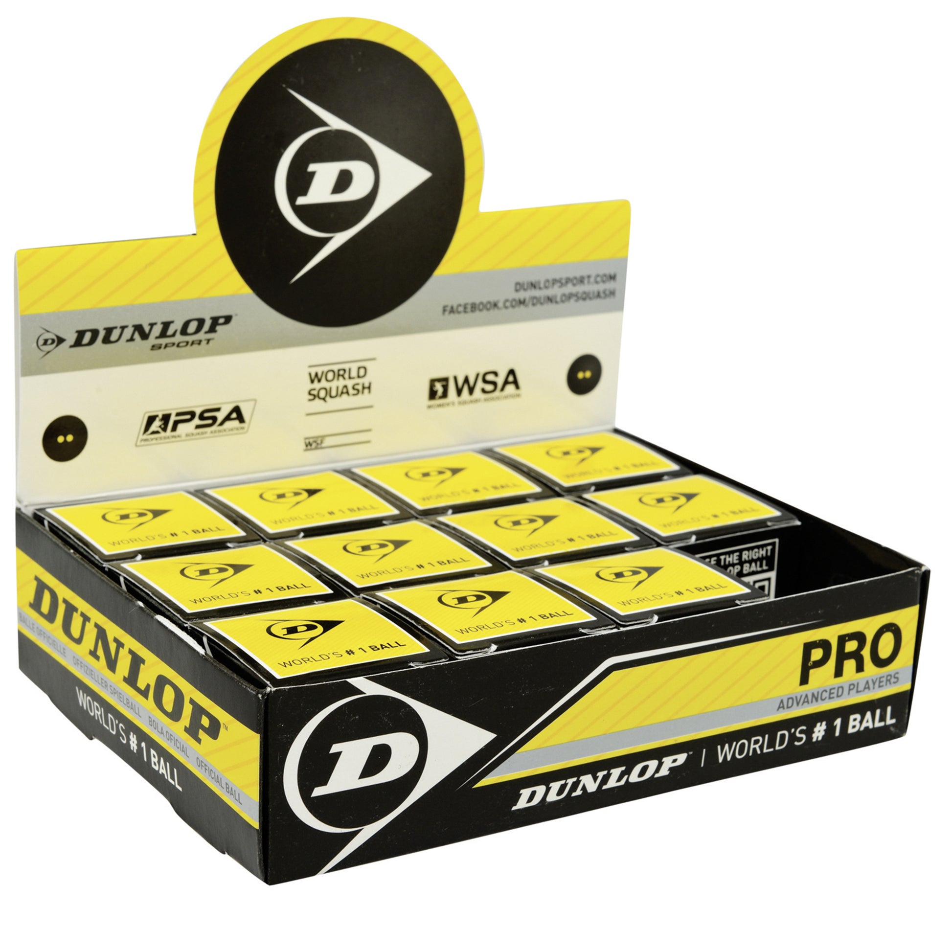 Dunlop Squash balls Pro Verpakking 12 stuks