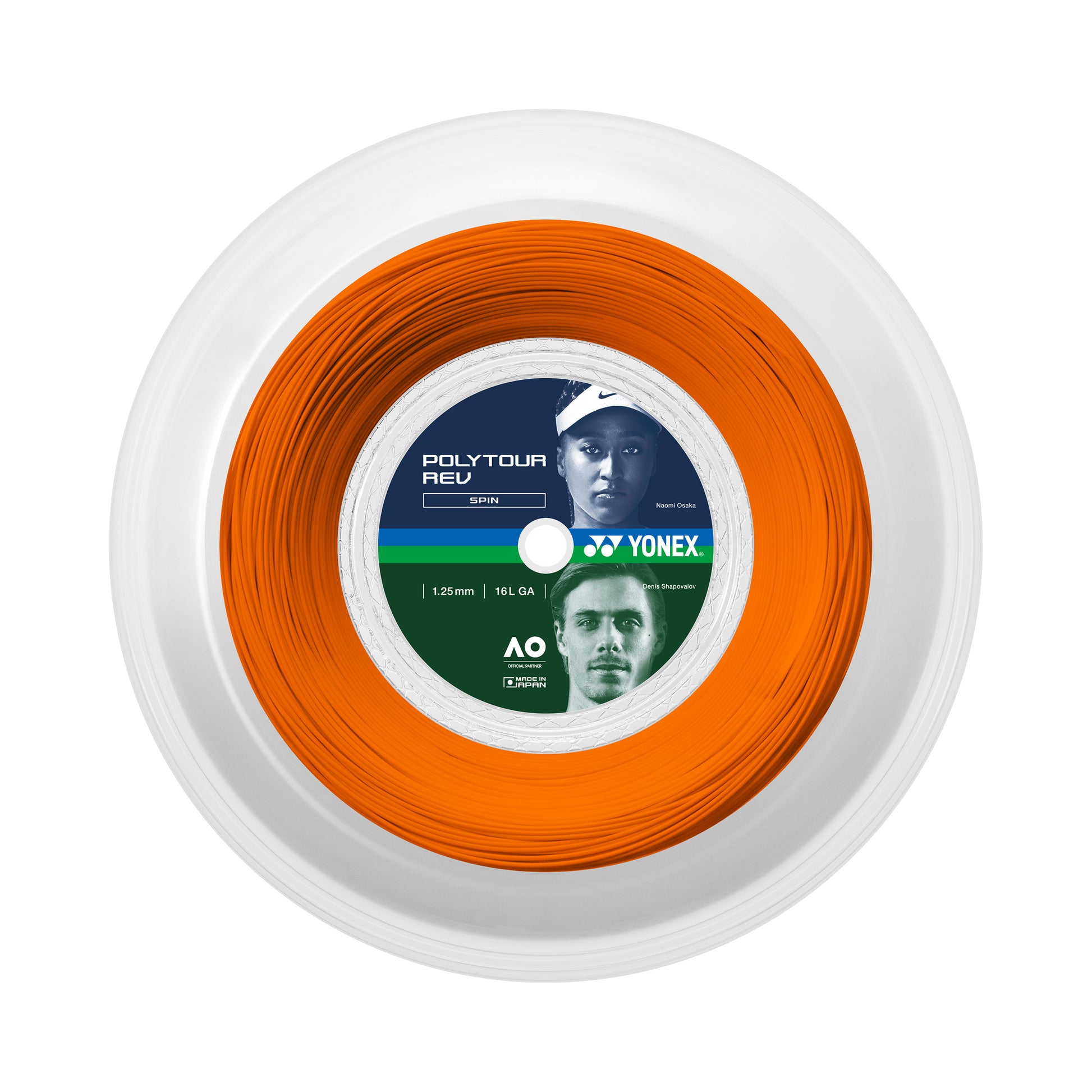 Yonex Poly Tour Rev Rol Snaren 200m-Oranje