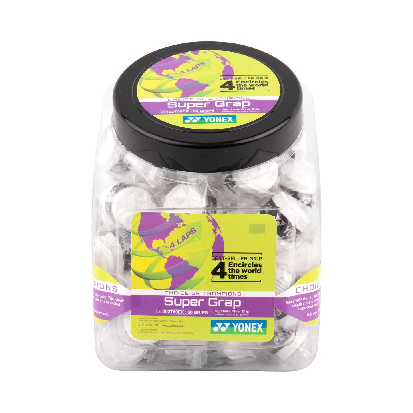 Yonex Super Grap Pack de 60 - blanc
