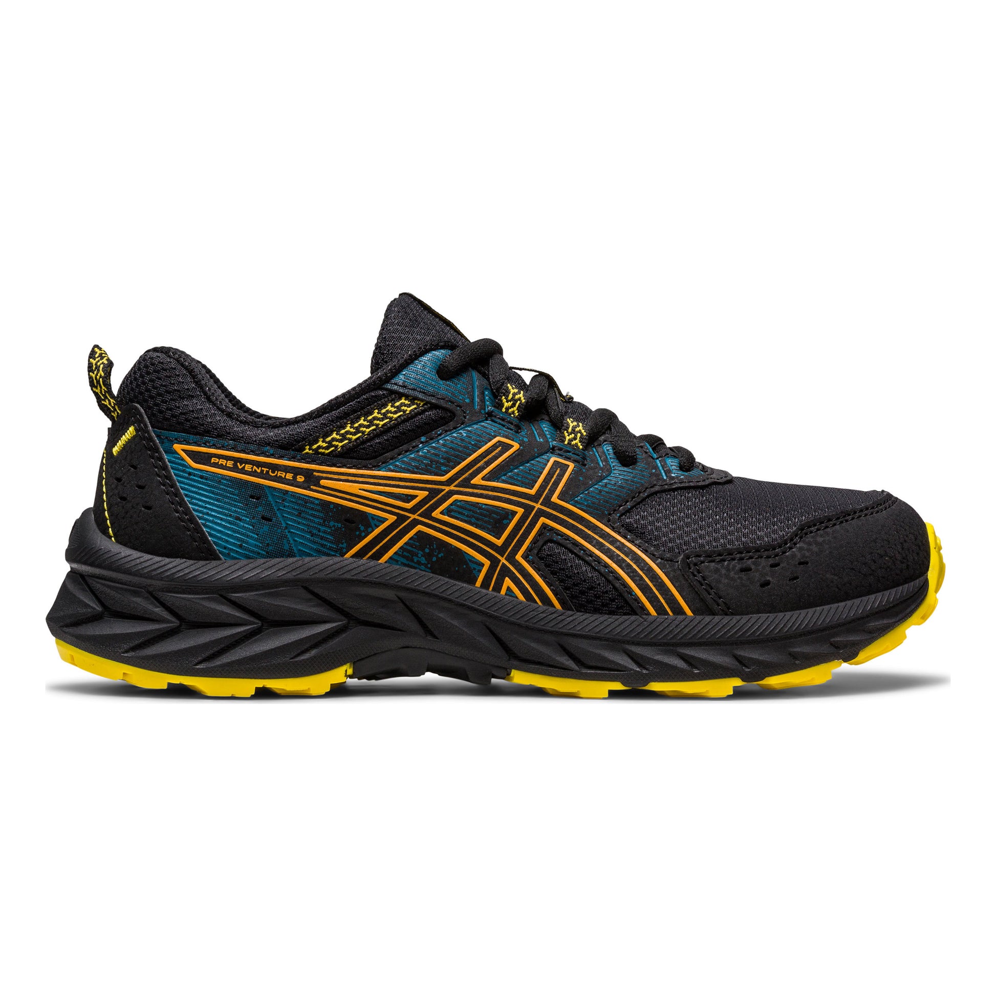 ASICS Pre-Venture 9 GS Trailschoen Kinderen - zwart, geel
