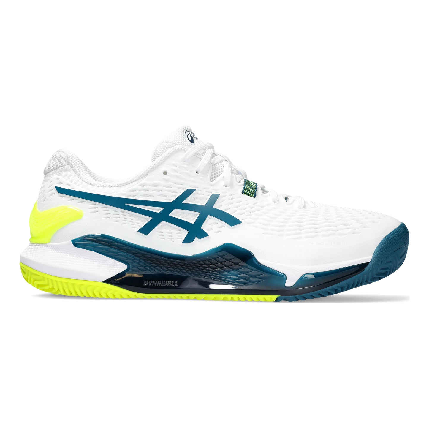 ASICS Gel-Resolution 9 Gravelschoen Heren - wit, petrolblauw