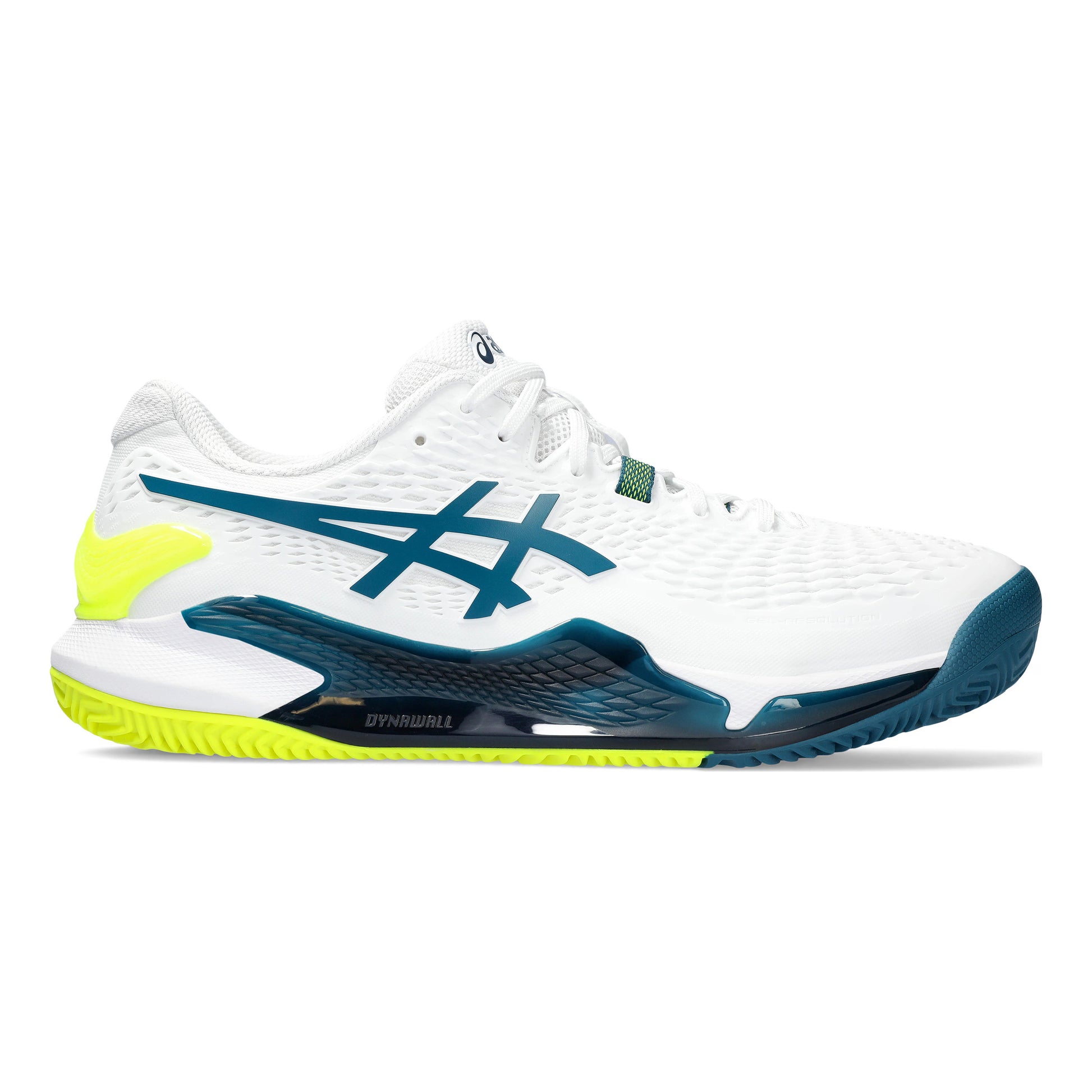 ASICS Gel-Resolution 9 Gravelschoen Heren - wit, petrolblauw