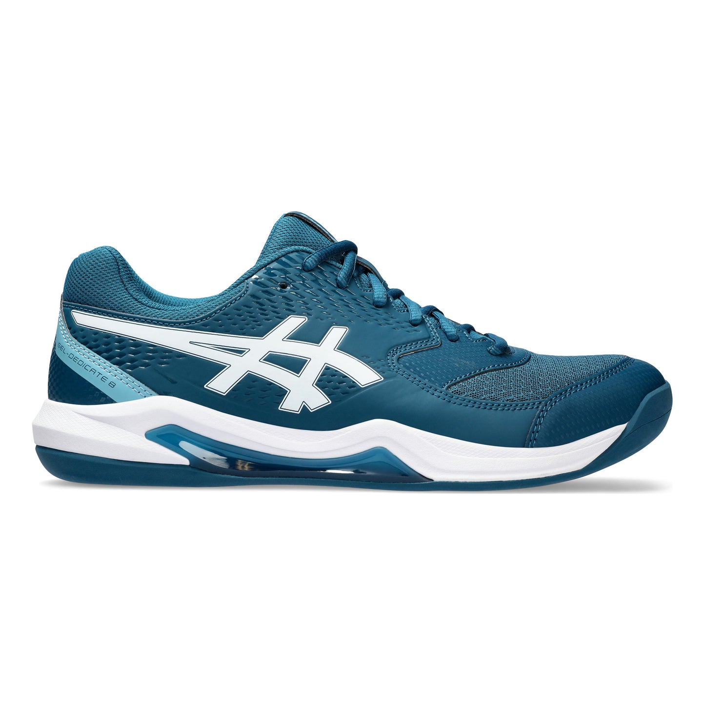 ASICS Gel-Dedicate 8 Indoor Chaussure moquette Hommes - bleu petrol, blanc