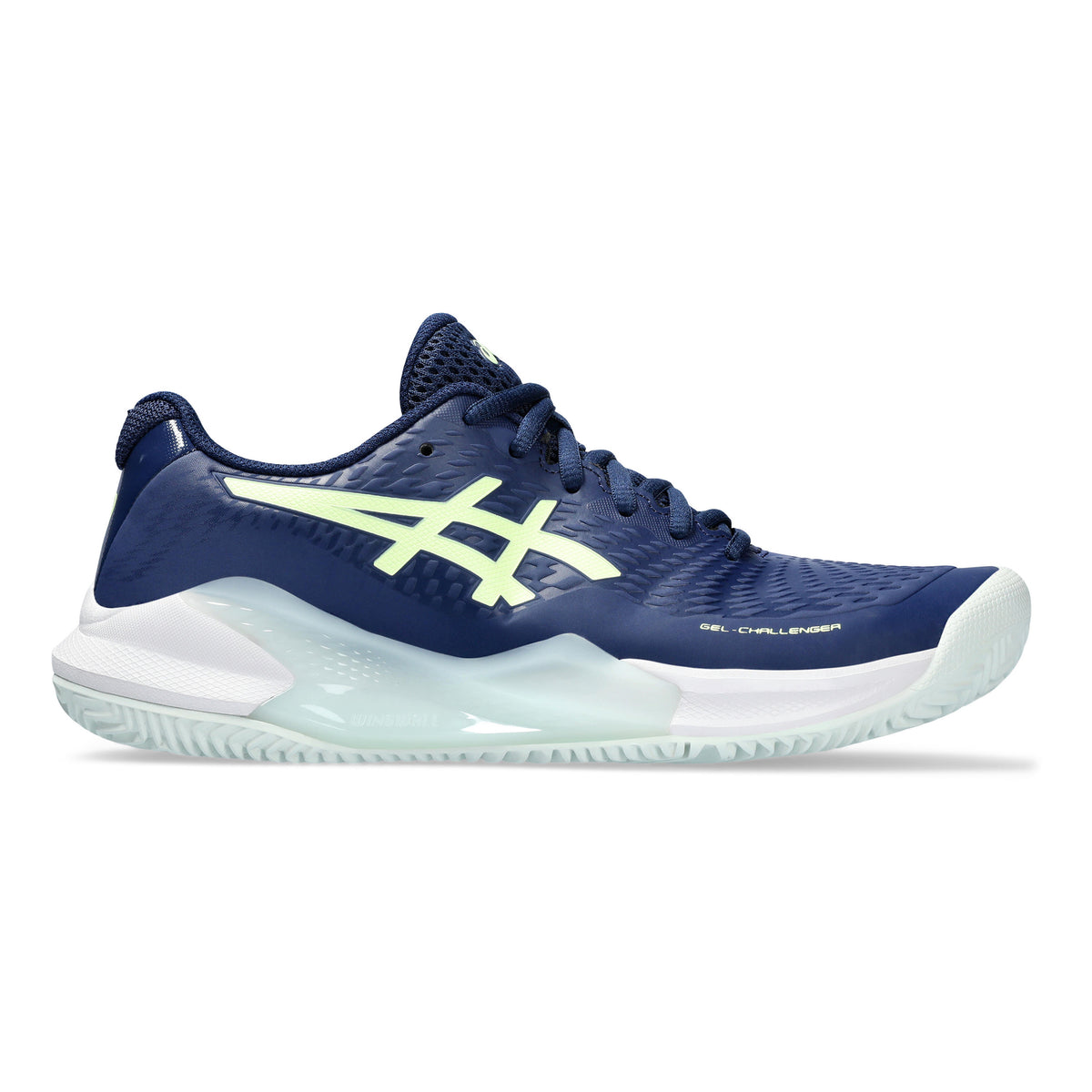 ASICS Gel-Challenger 14 Chaussure terre battue Femmes - bleu foncé, jaunes fluo