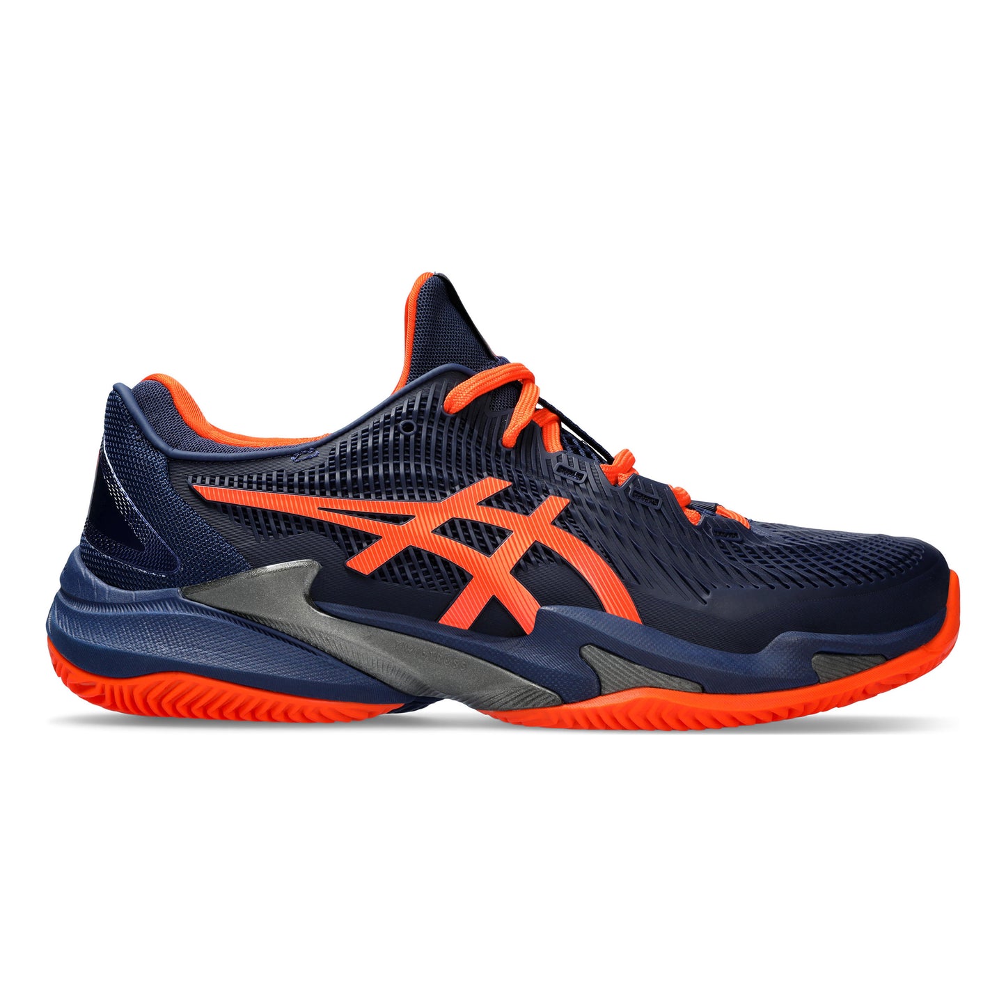 ASICS Court FF 3 Gravelschoen Heren - donkerblauw, oranje