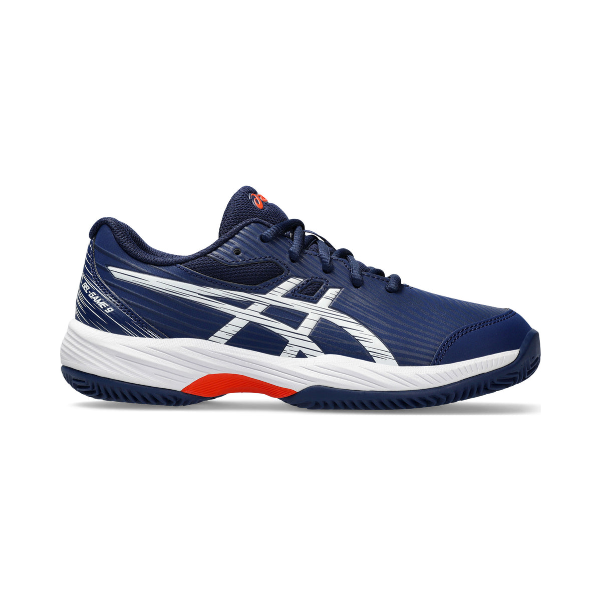 ASICS Gel-Game GS Gravelschoen Kinderen - donkerblauw, zilver