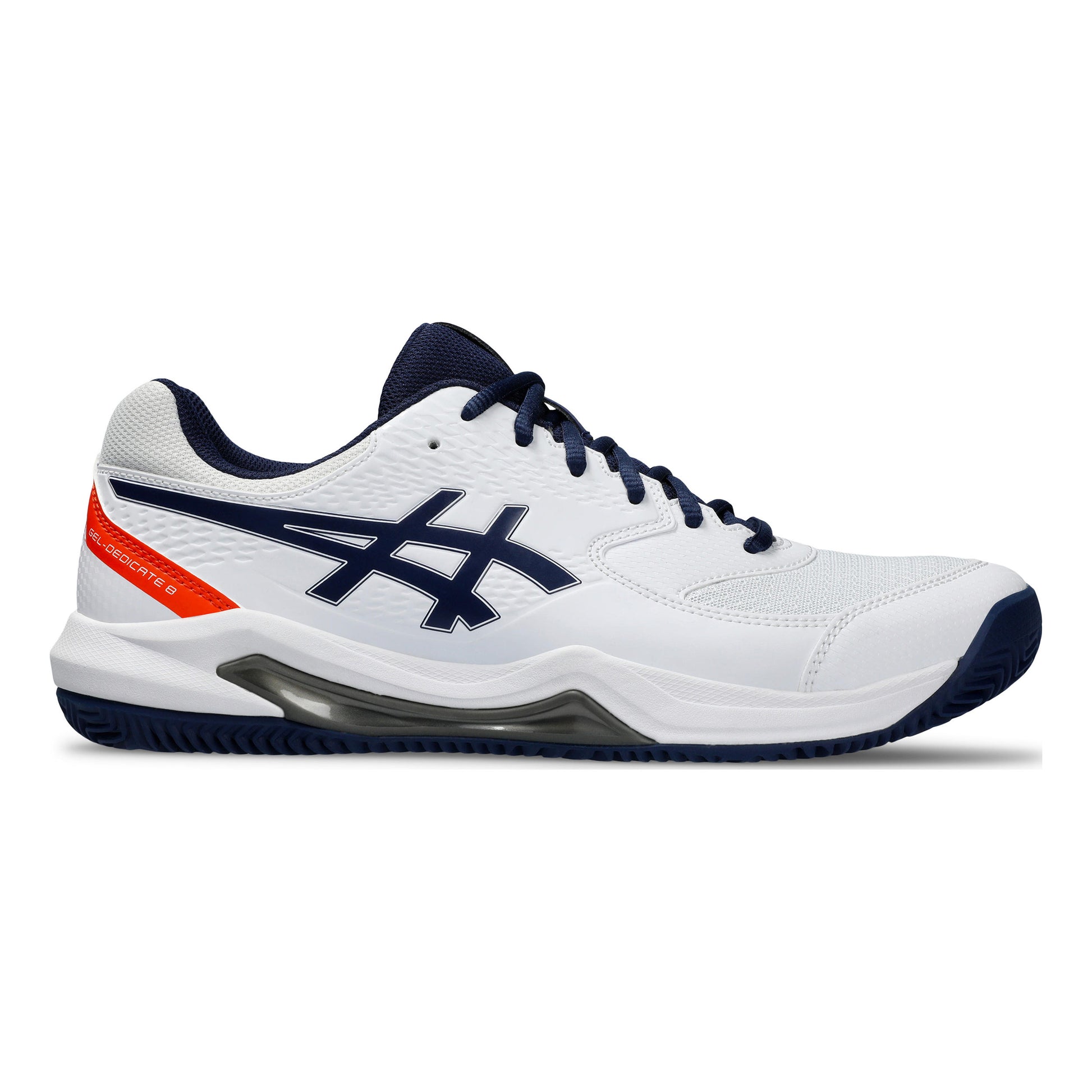 ASICS Gel-Dedicate 8 Gravelschoen Heren - wit, donkerblauw