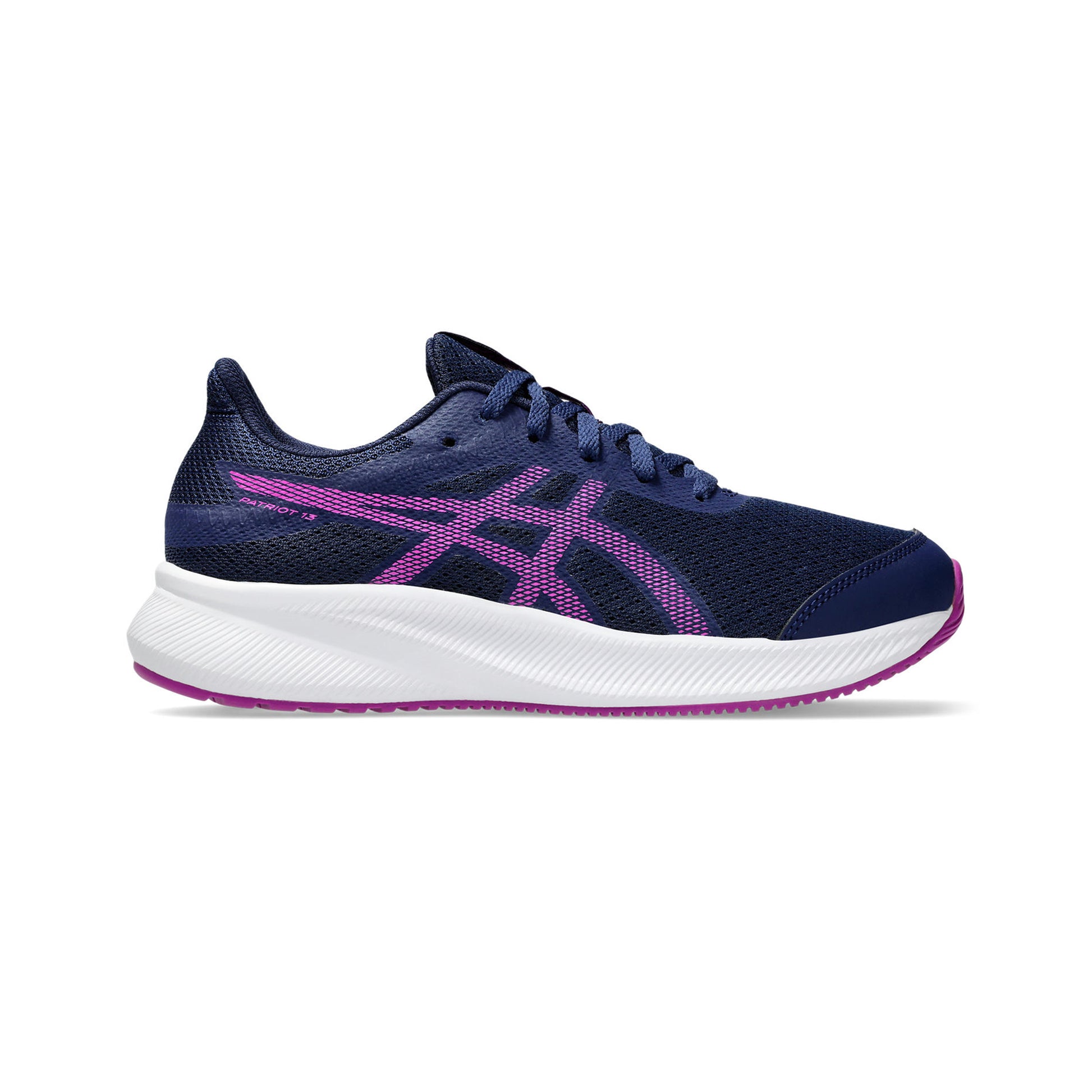ASICS Patriot 13 GS Chaussure De Running Sans Stabilisateurs Enfants-Bleu,Blanc