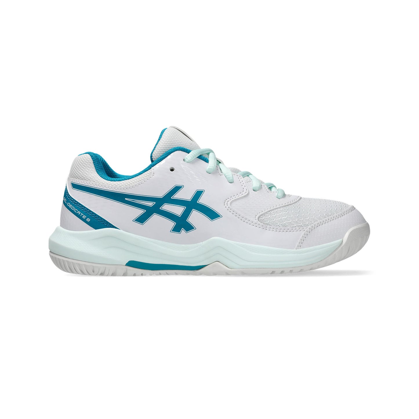 ASICS Gel-Dedicate 8 GS Allcourt schoen Kinderen - wit, petrolblauw