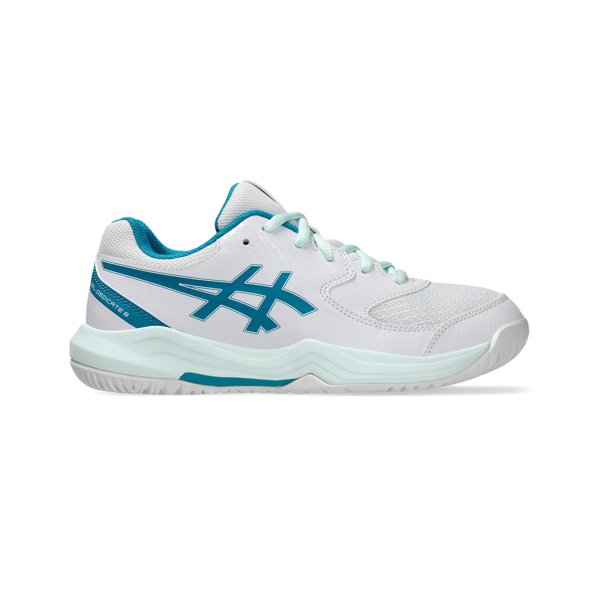 ASICS Gel-Dedicate 8 GS Allcourt schoen Kinderen - wit, petrolblauw