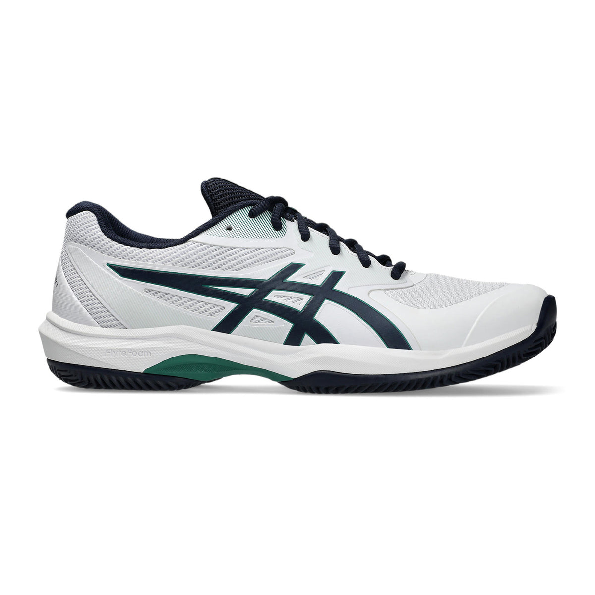 ASICS Game FF/OC Gravelschoen Heren - wit, donkerblauw