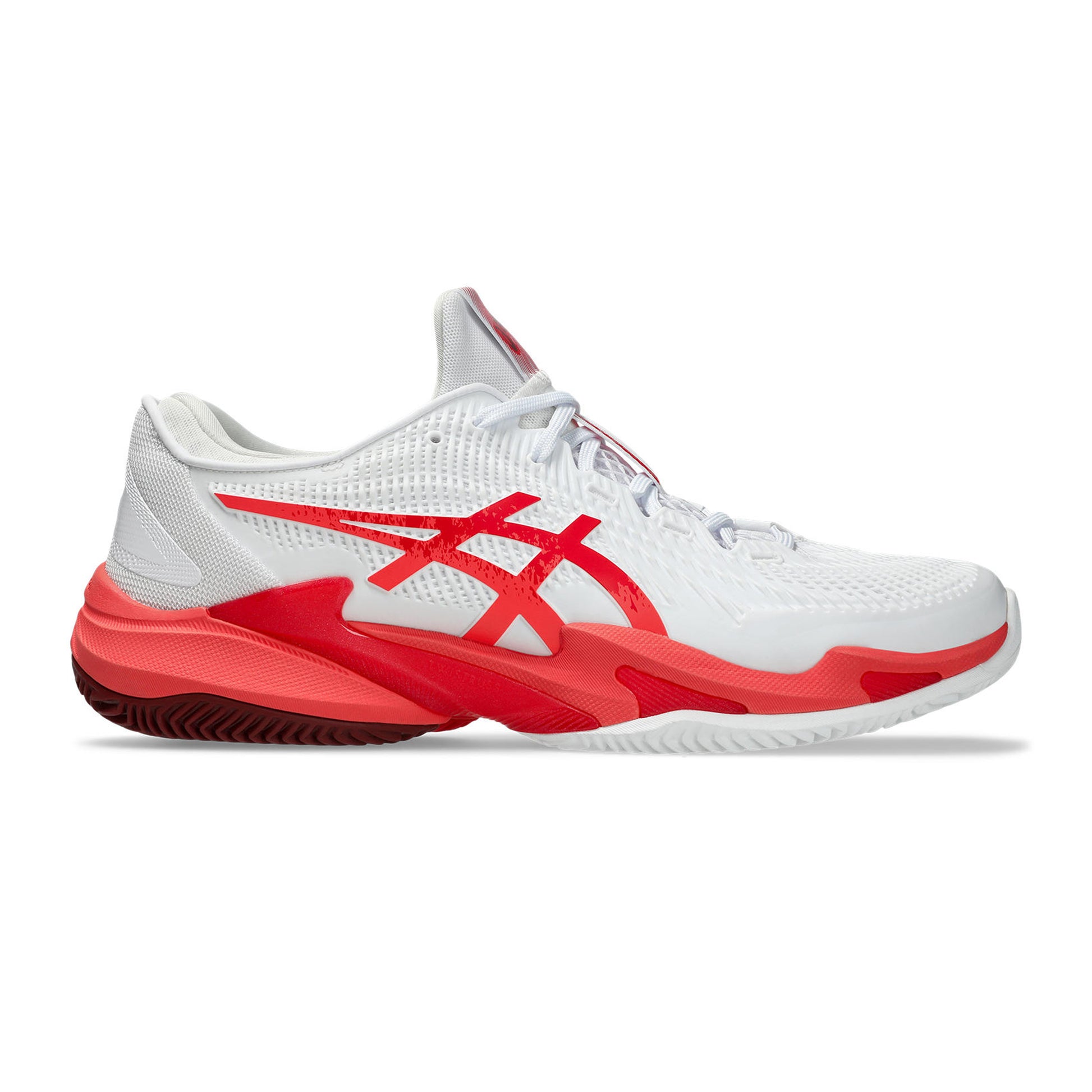 ASICS Court FF 3 Novak Gravelschoen Heren - wit, koraal