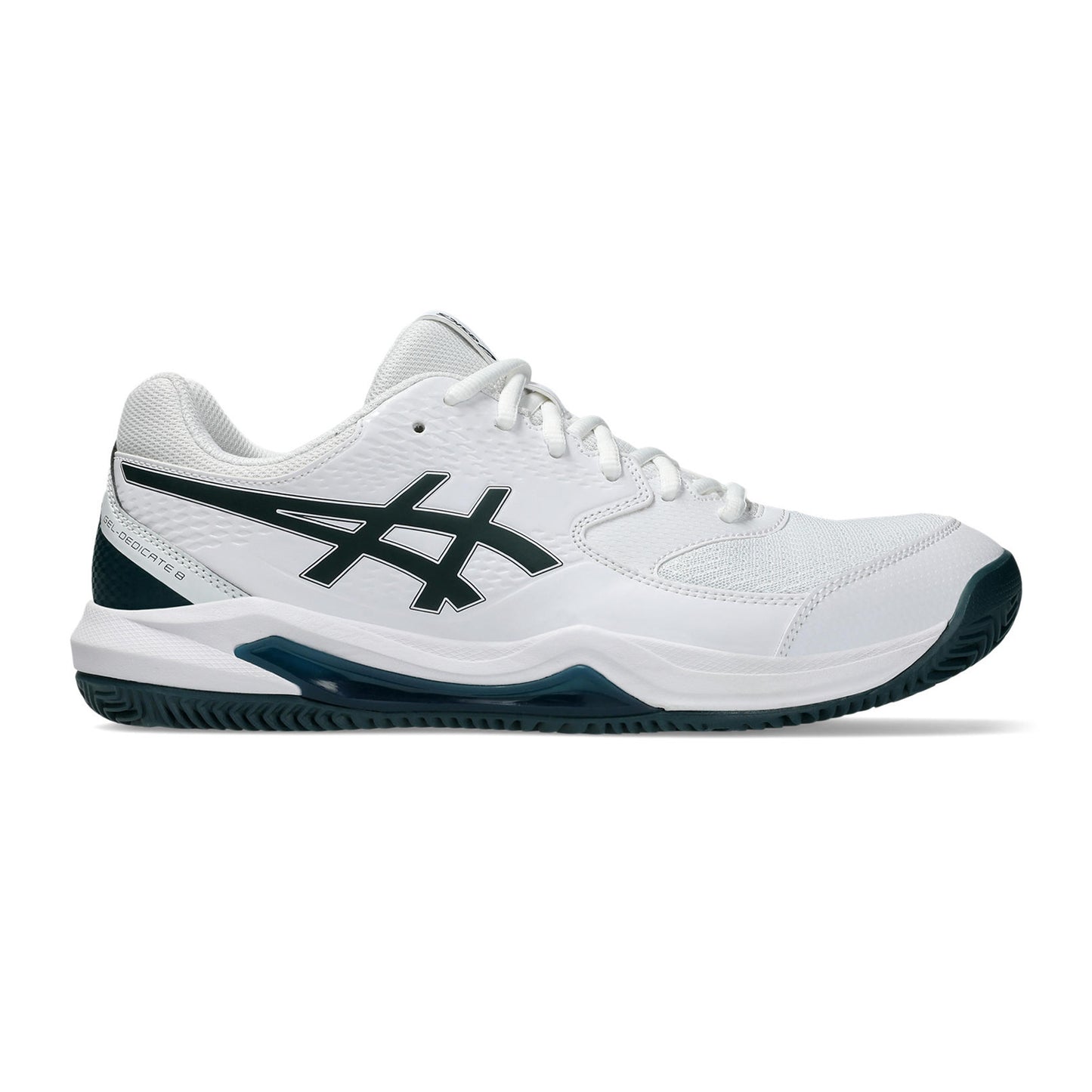 ASICS Gel-Dedicate 8 Chaussure terre battue Hommes - blanc, vert foncé