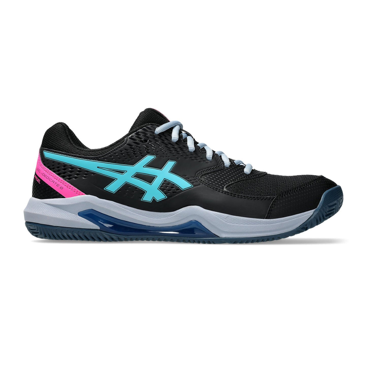 ASICS Gel-Dedicate Chaussures Padel Hommes-Noir,Bleu Clair