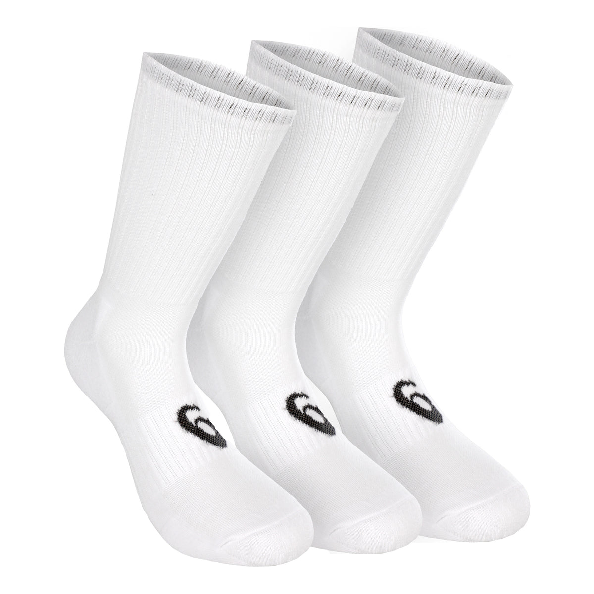 ASICS Crew Chaussettes De Sport Pack De 3-Blanc,Noir
