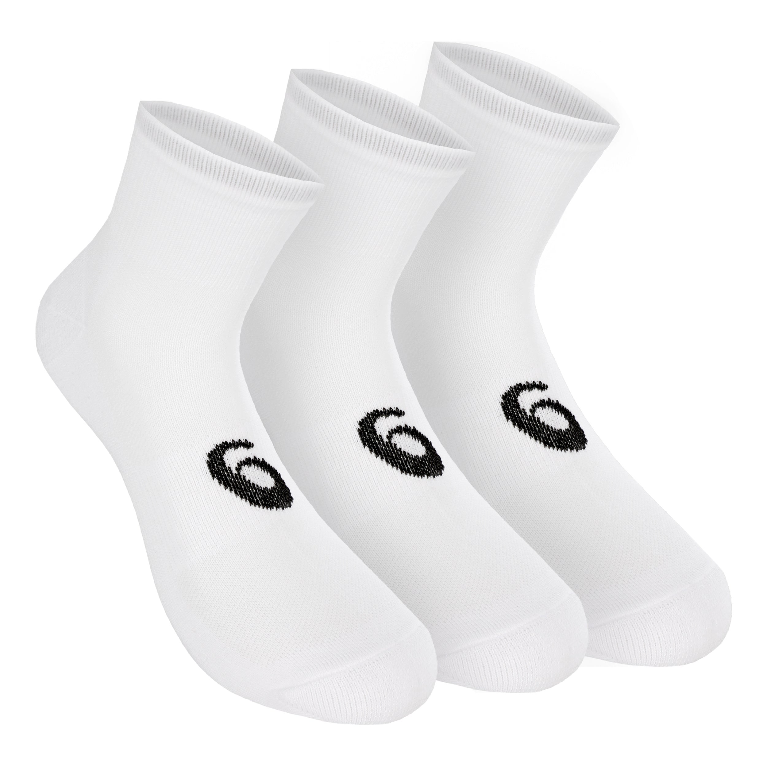 ASICS Quarter Chaussettes De Sport Pack De 3-Blanc,Noir