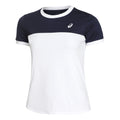 Court T-shirt Dames - wit, donkerblauw