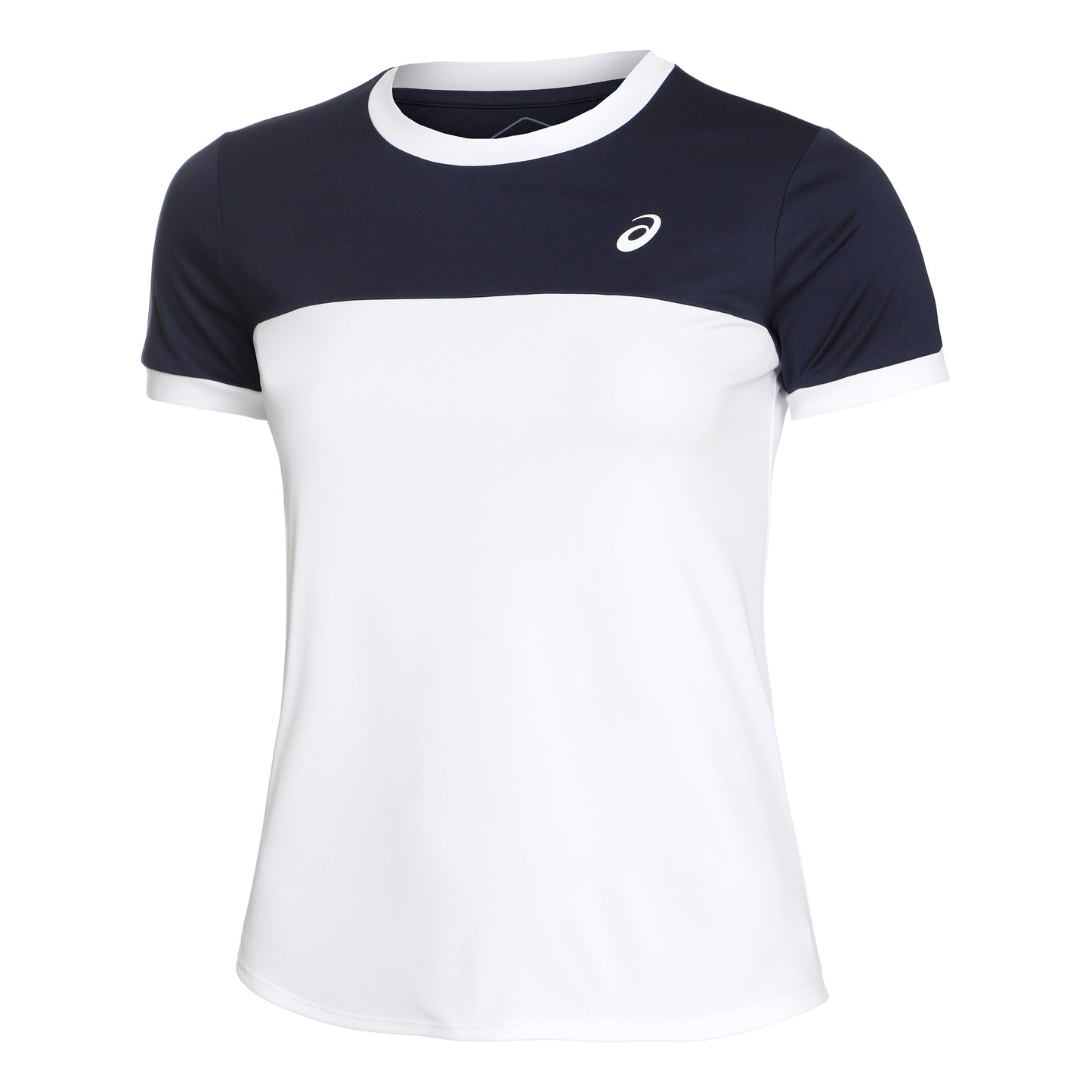 ASICS Court T-shirt Dames - wit, donkerblauw