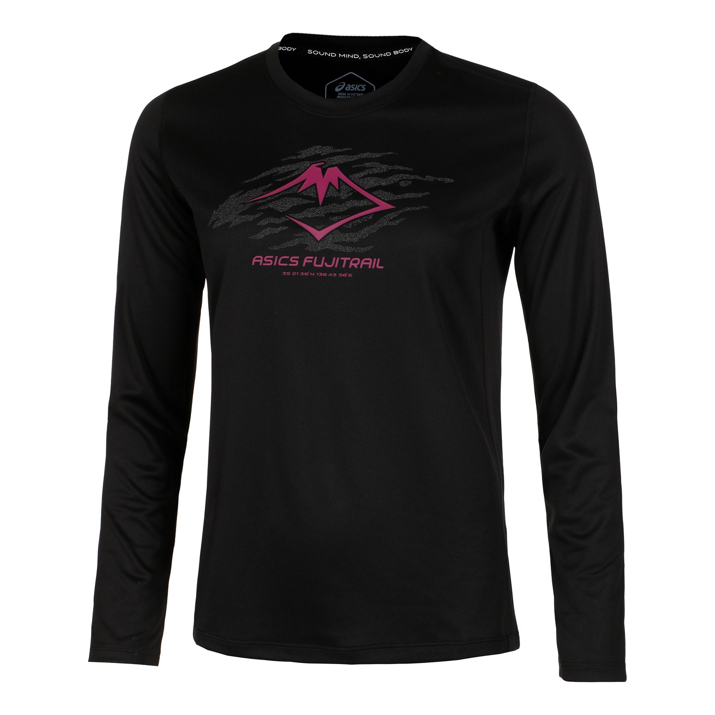 ASICS Fujitrail Logo Haut manches longues Femmes - noir, berry