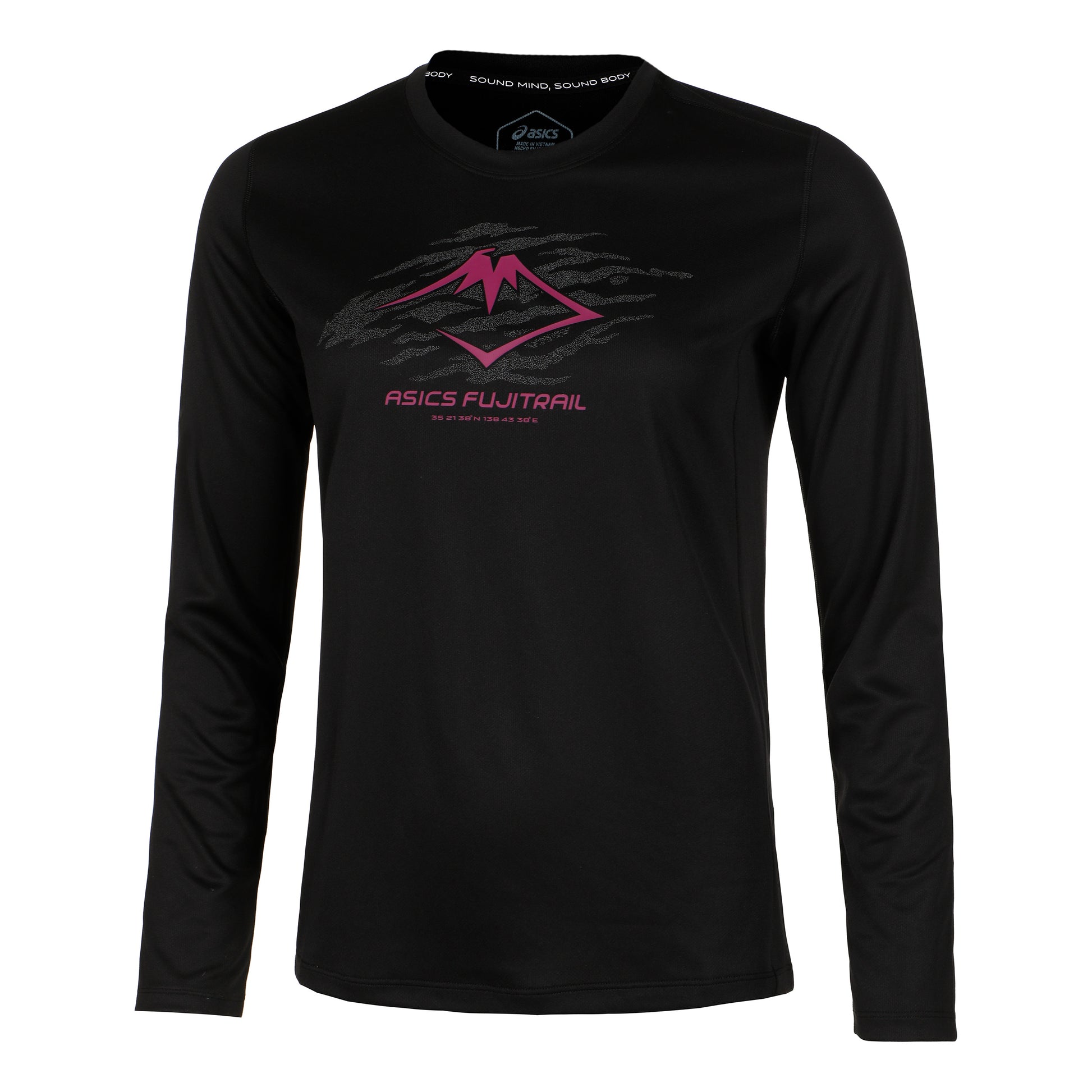 ASICS Fujitrail Logo Haut manches longues Femmes - noir, berry