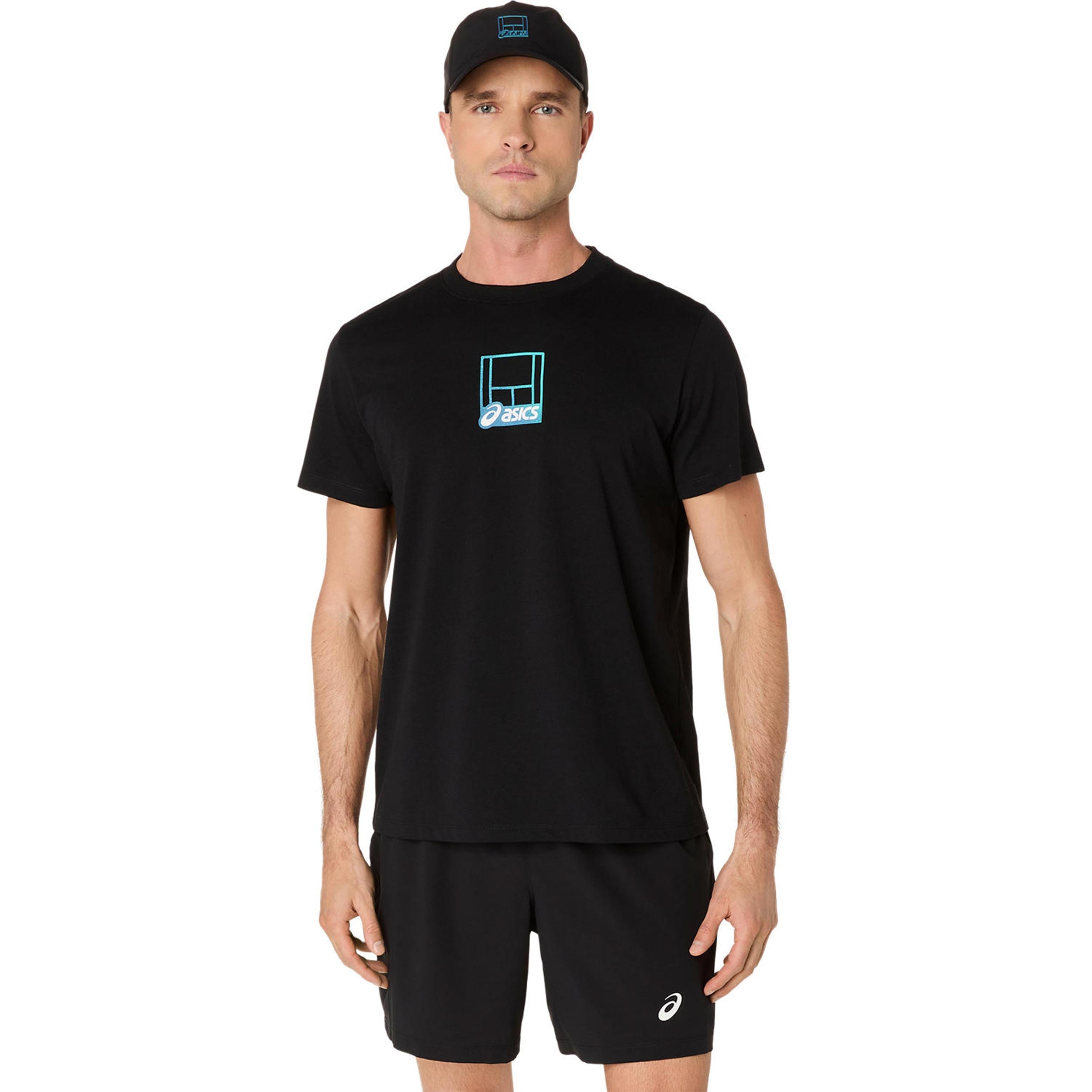 ASICS Court Core Graphic T-shirt Heren-zwart