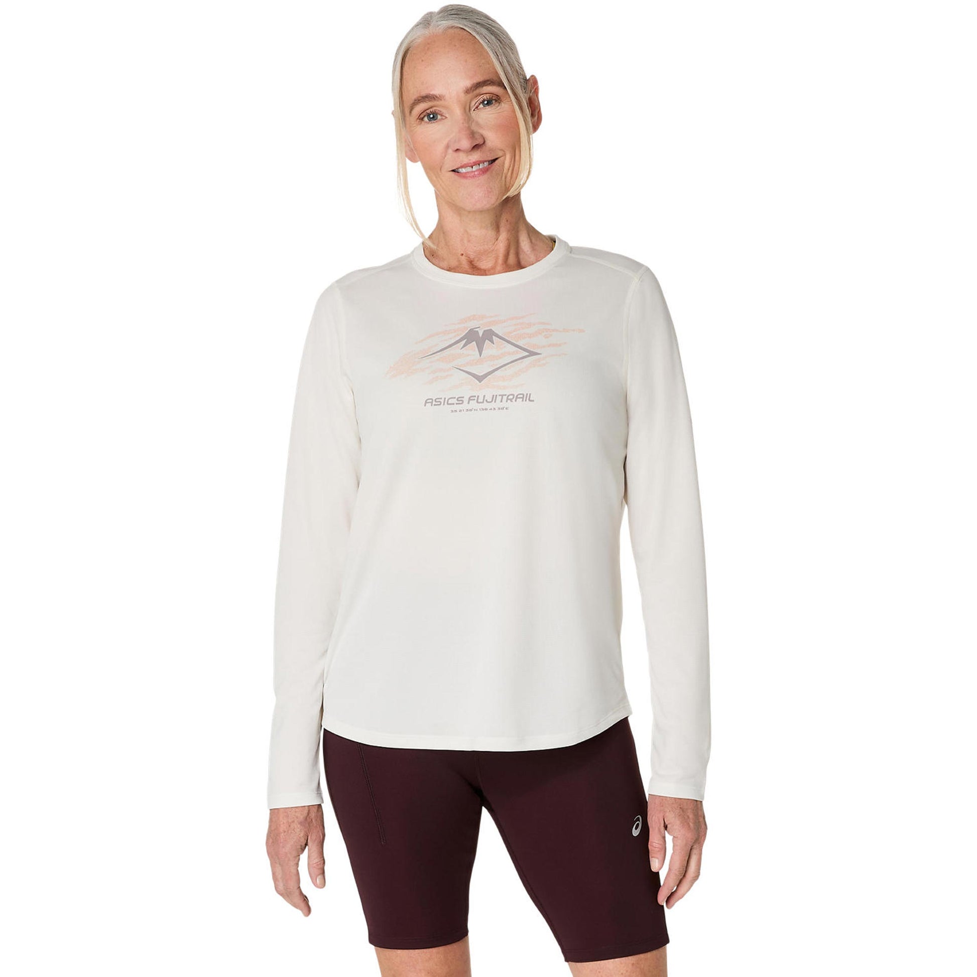 ASICS Fujitrail Logo Hardloopshirt Dames-Beige