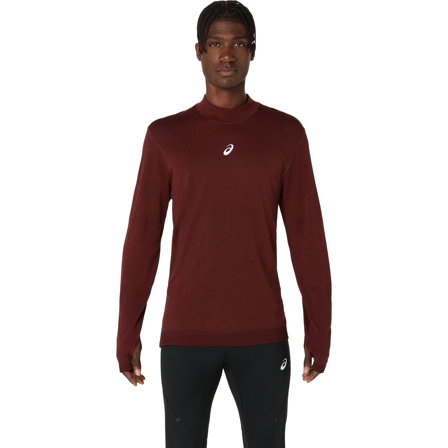 ASICS Road Winter Seamless  Maillot de course Hommes - rouge vin