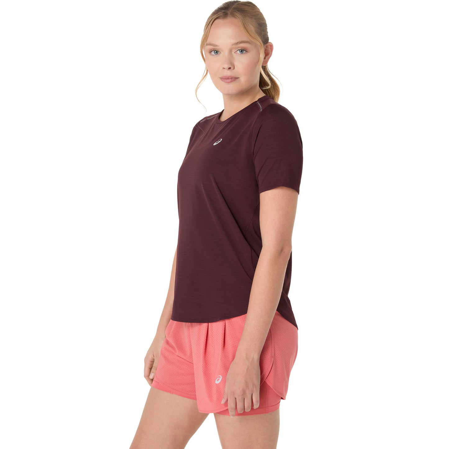 ASICS Road Hardloopshirt Dames-Donkerrood