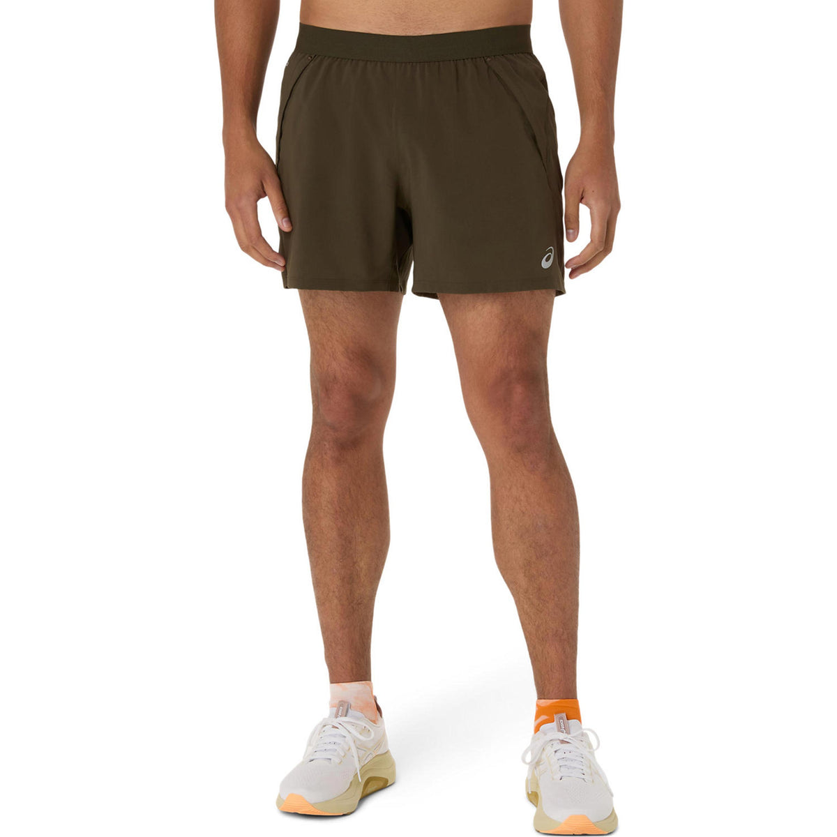 ASICS Road 5in  Short de running Hommes - marron, vert