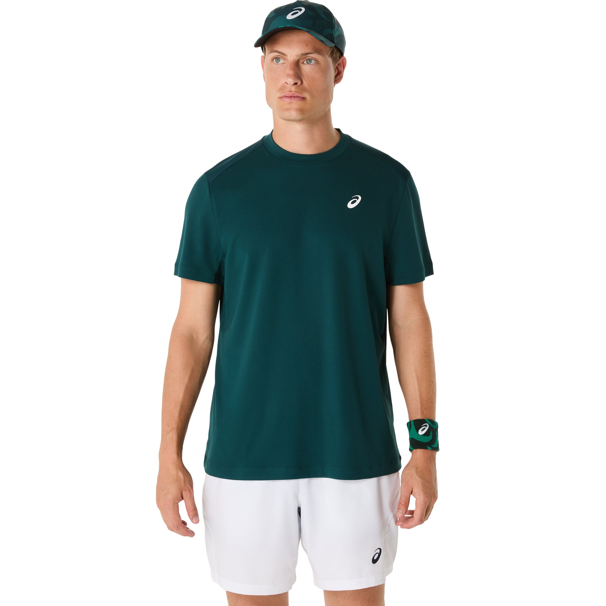 ASICS Court T-shirt Heren - donkergroen,