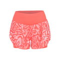 Road AOP 2in1 3.5in Hardloopshorts Dames-oranje