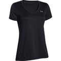 Tech Solid T-shirt Dames-Zwart,Zilver