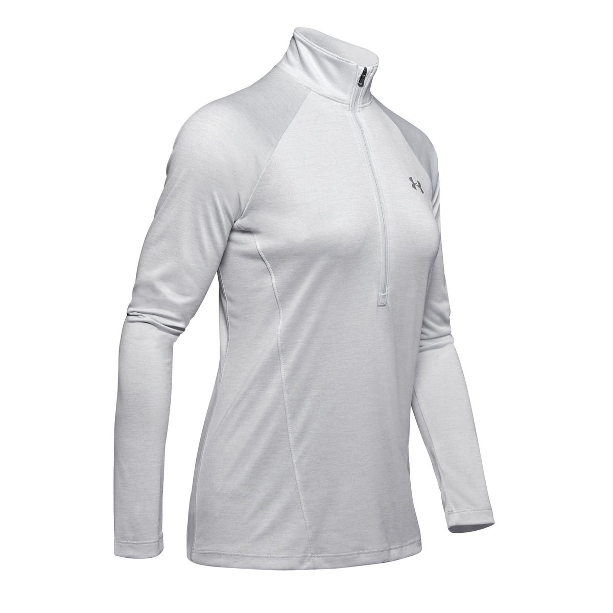 Under Armour Tech Half-Zip Twist Longsleeve Dames - lichtgrijs, zilver