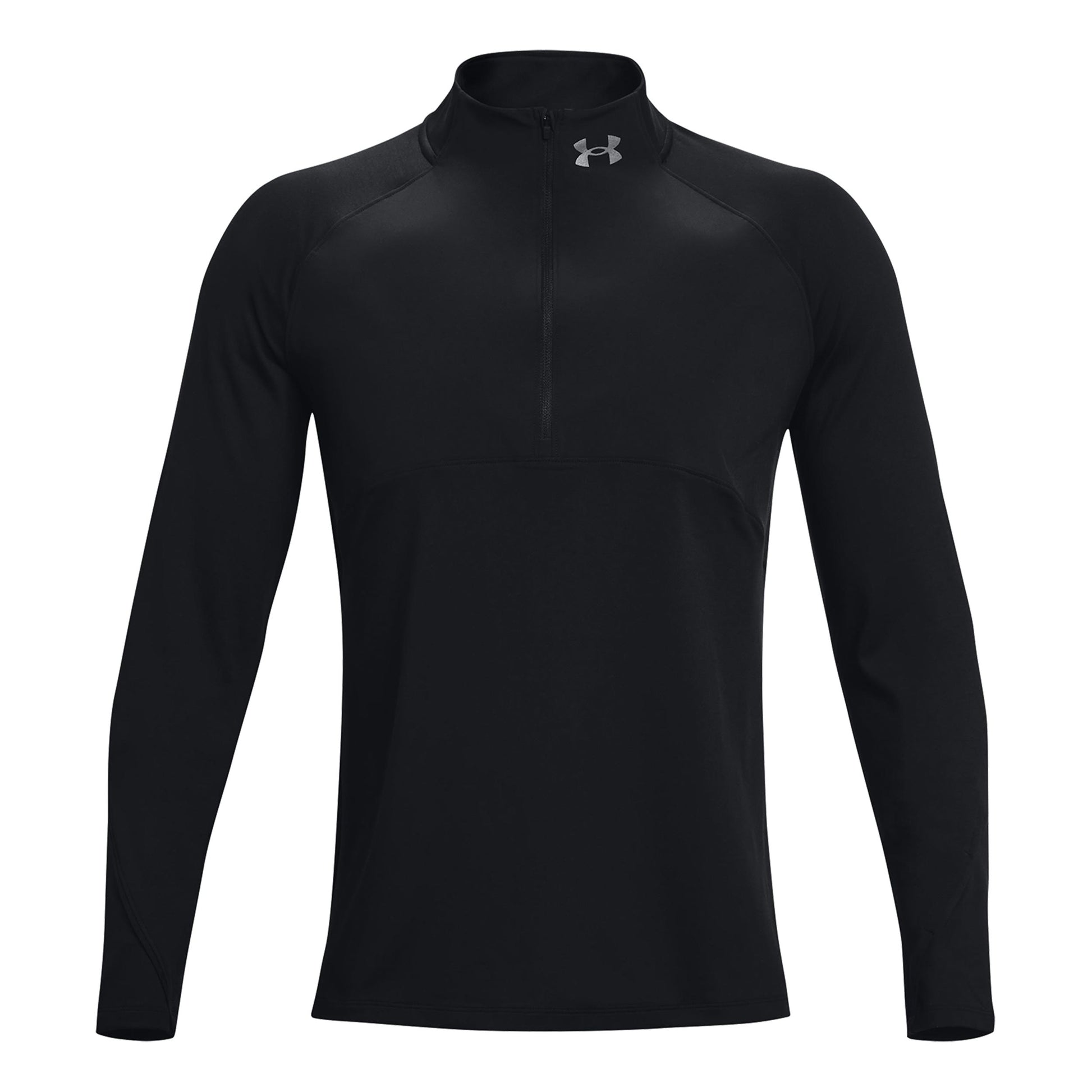 Under Armour Qualifier 2.0 1/2 Zip Haut Manches Longues Hommes-Noir