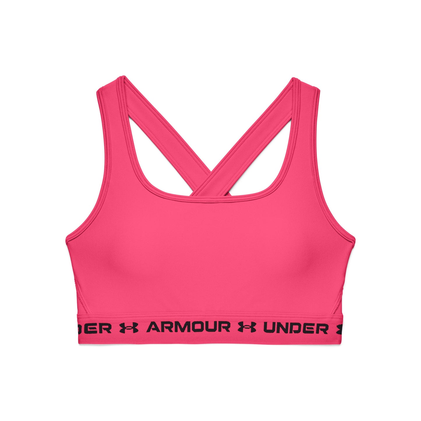 Under Armour Crossback Mid Sport-bh Dames - pink,