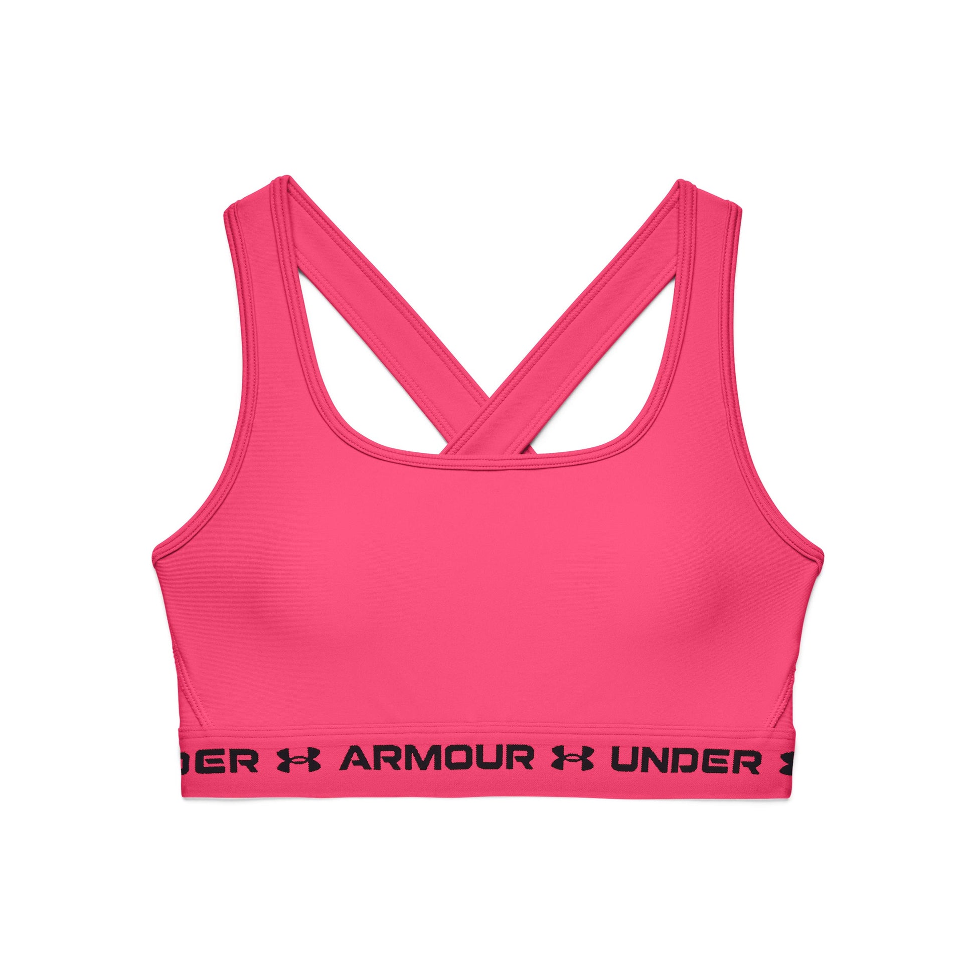 Under Armour Crossback Mid Sport-bh Dames - pink,