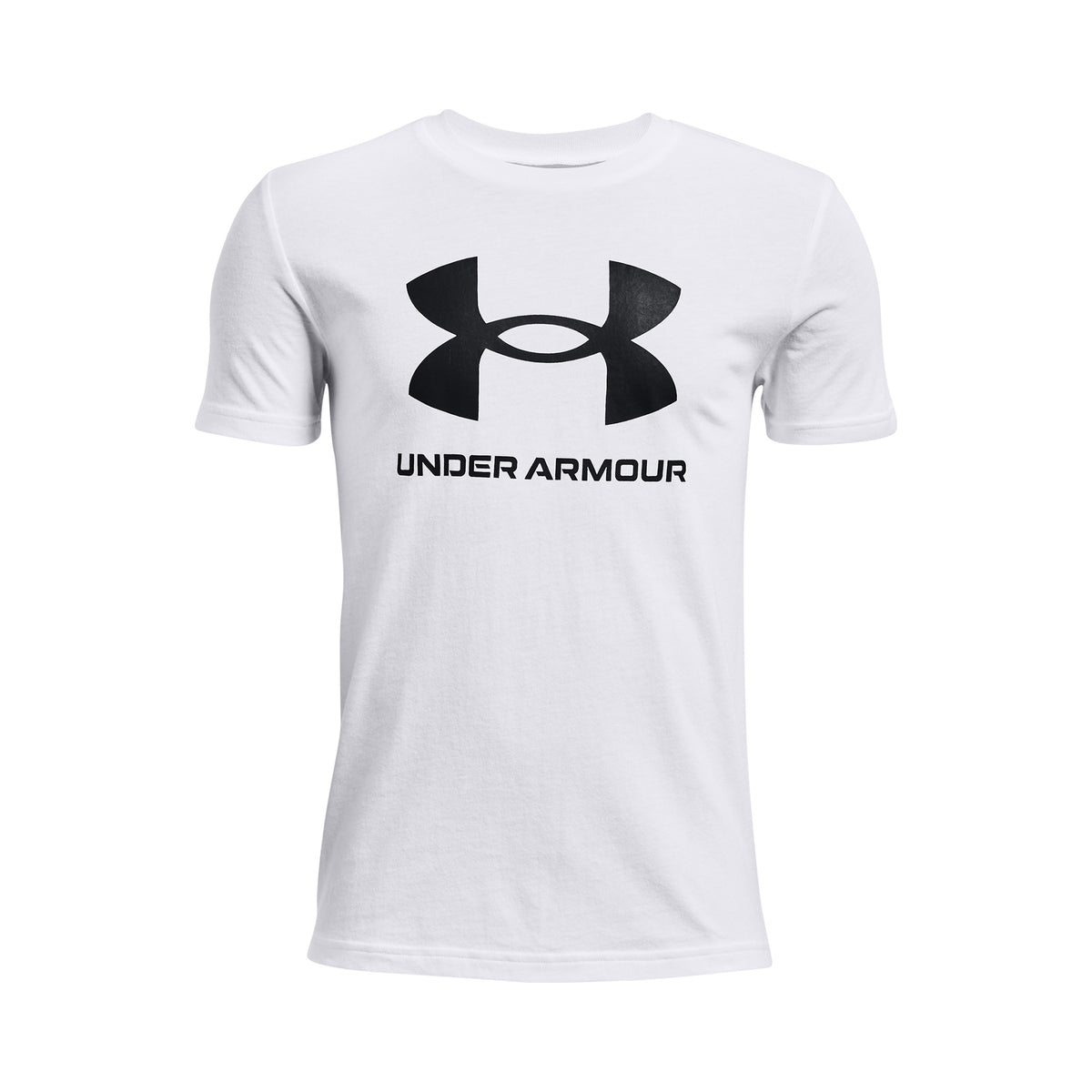Under Armour Sportstyle Logo T-shirt Jongens - wit, zwart