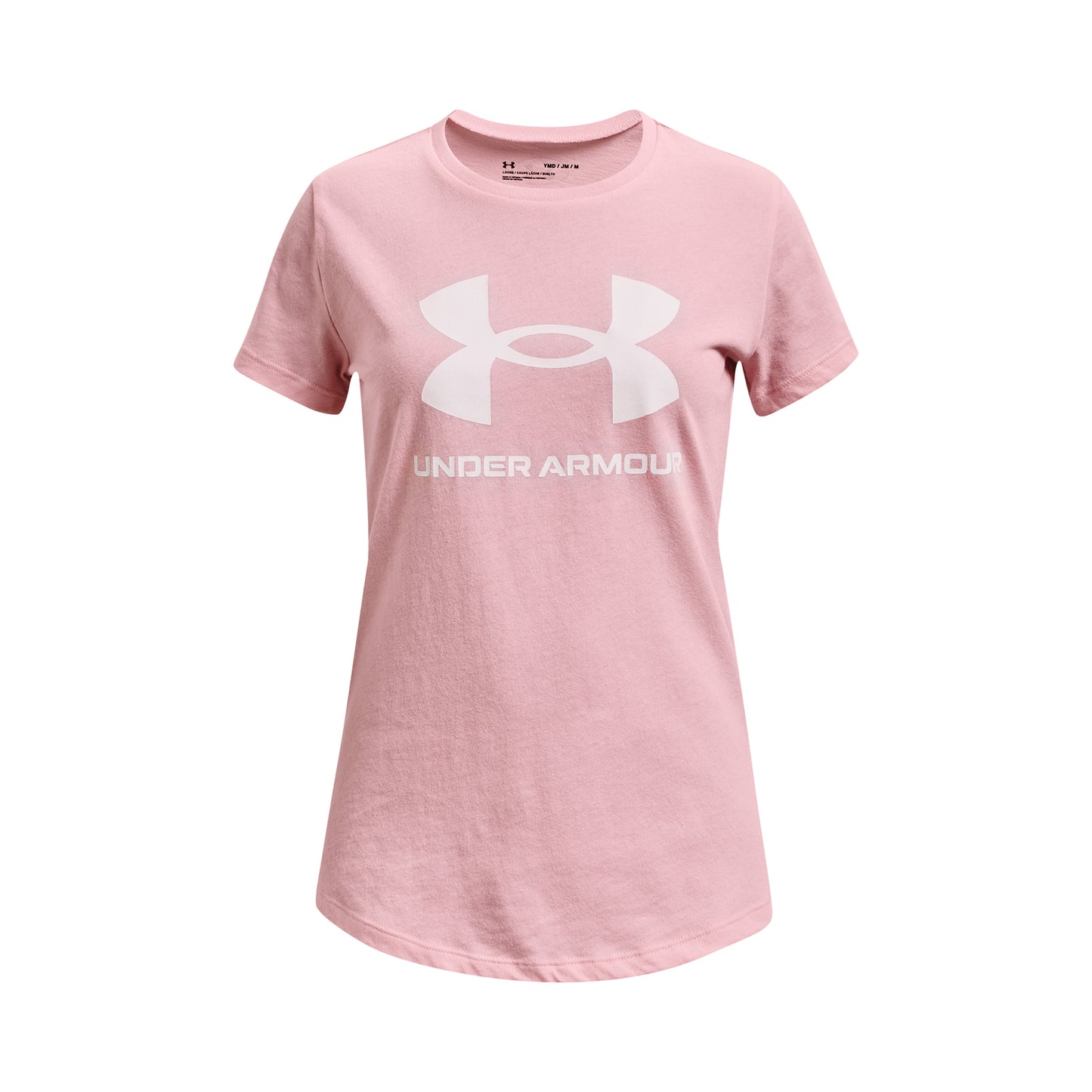 Under Armour Sportstyle Logo T-shirt Filles - rosé, blanc