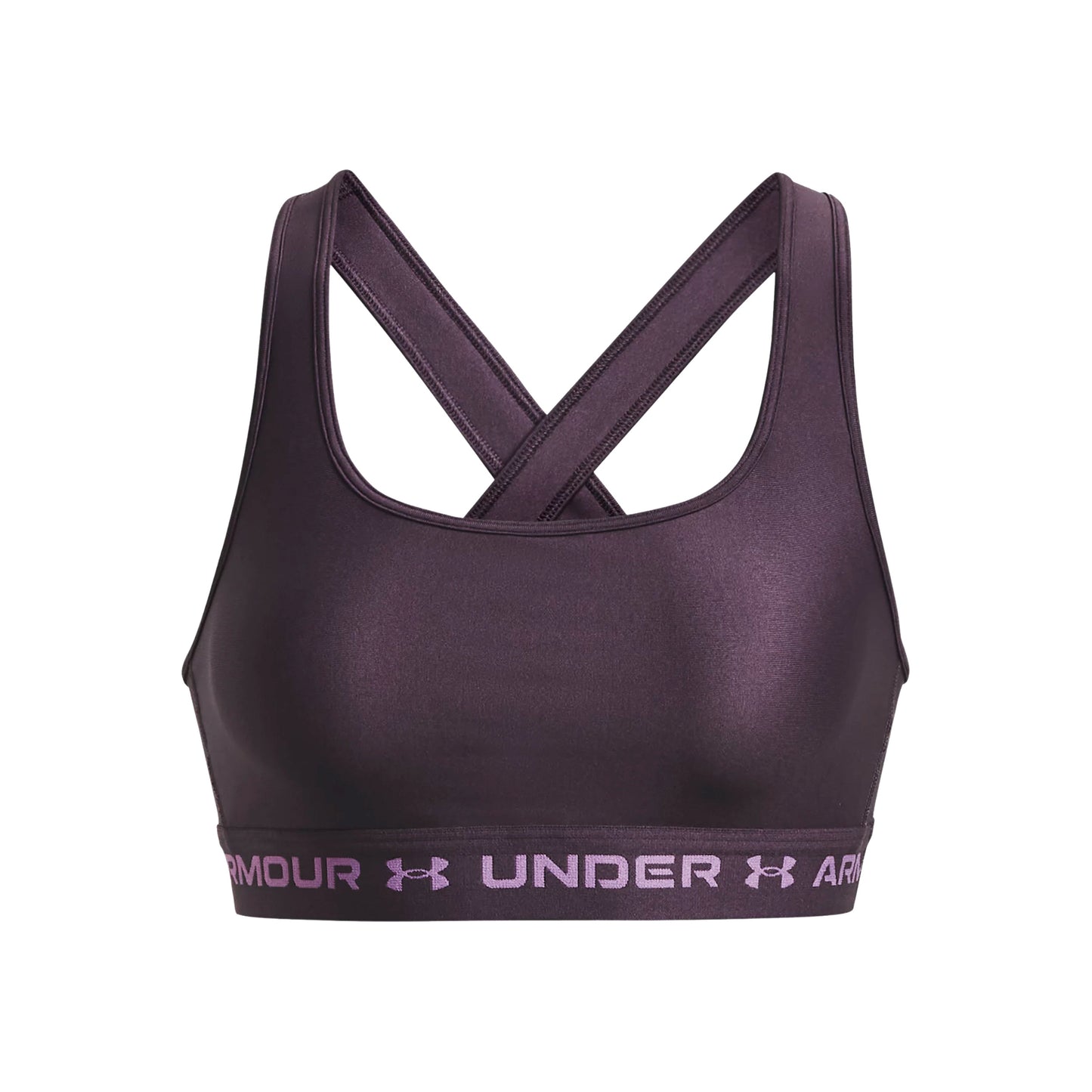 Under Armour Crossback Mid Sport-bh Dames - paars, abrikoos