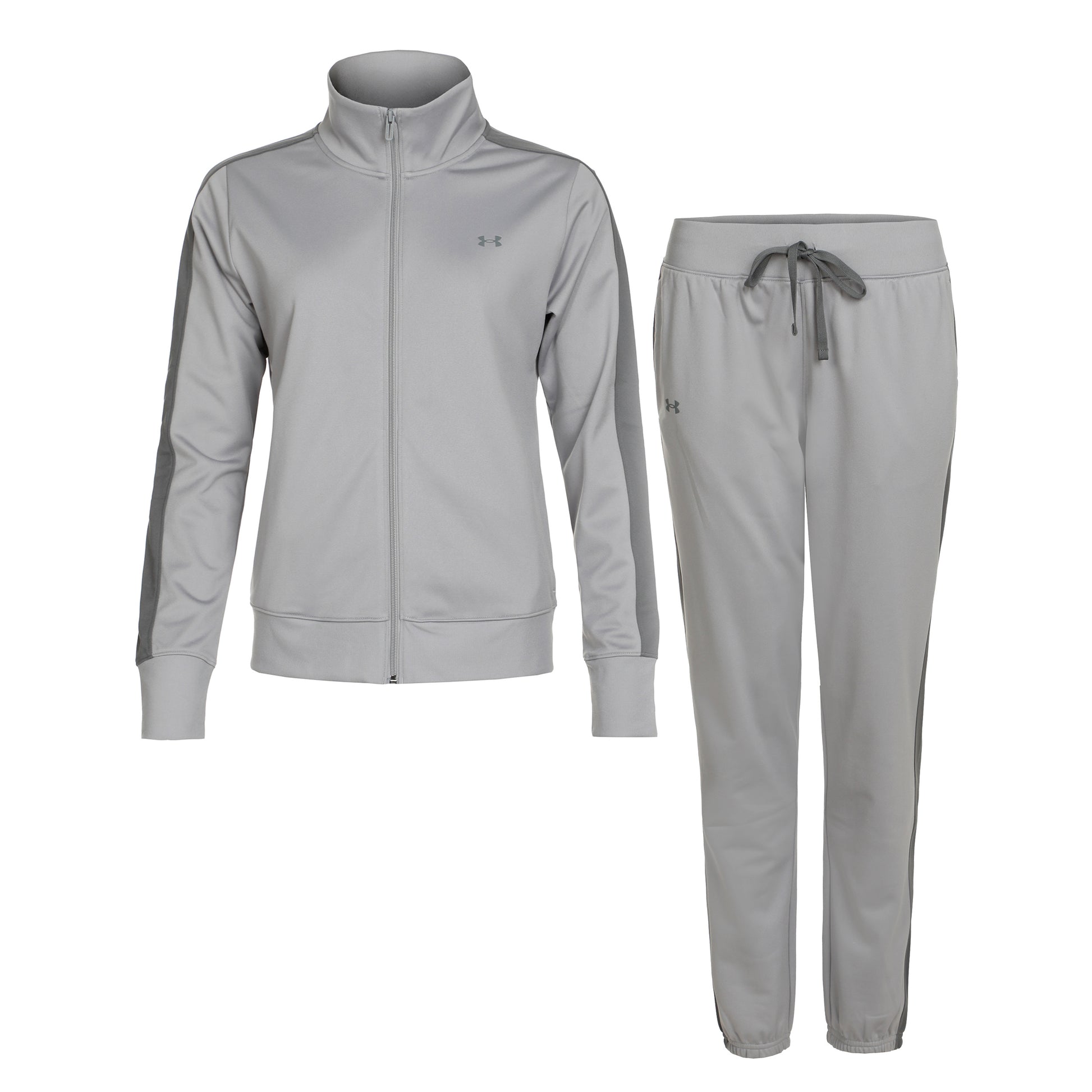 Under Armour Tricot Trainingspak Dames - lichtgrijs,