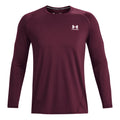 Heatgear Fitted Longsleeve Heren - donkerrood,