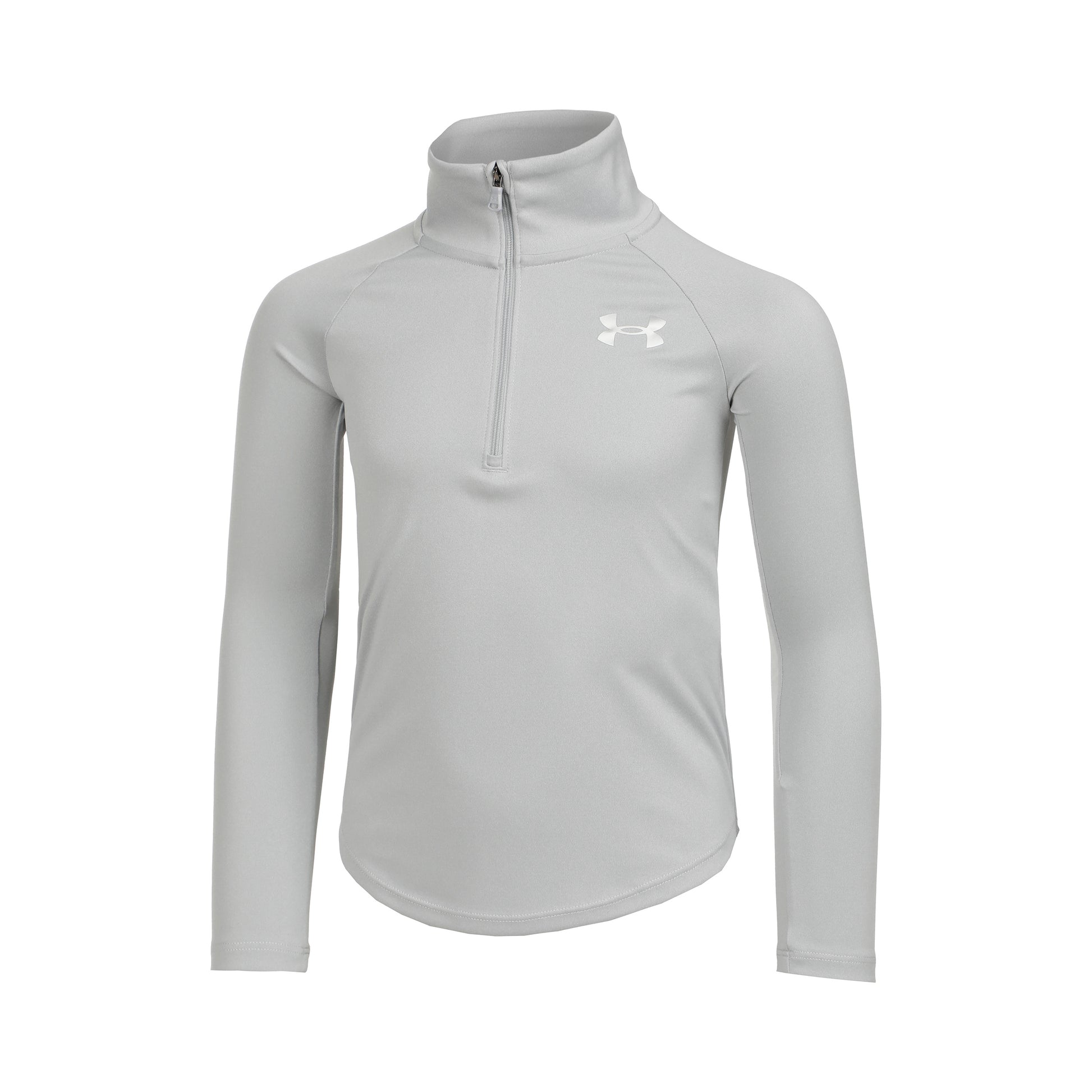 Under Armour Tech Graphic Half-Zip Longsleeve Meisjes - lichtgrijs, zilver