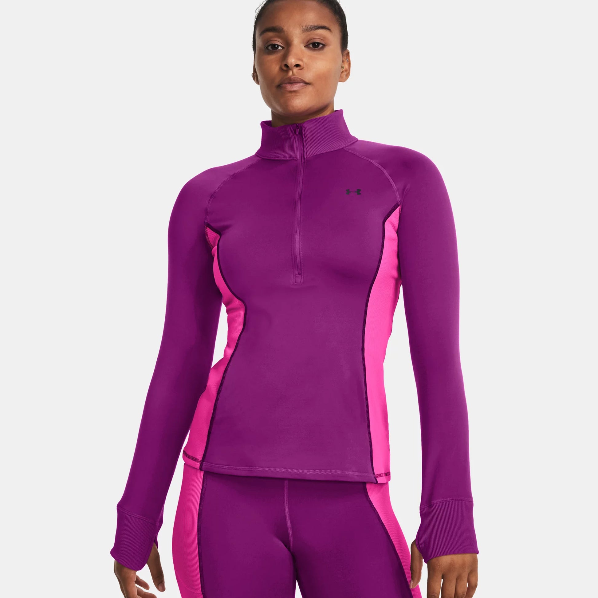 Under Armour CW Half-Zip Longsleeve Dames - paars, pink