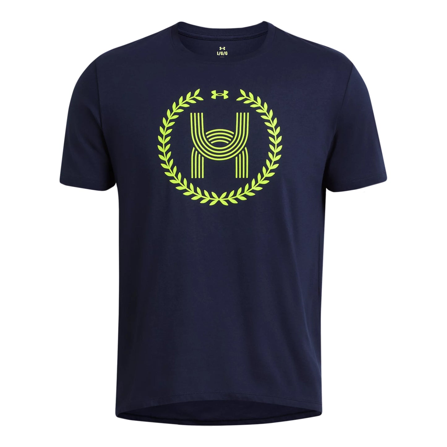 Under Armour Run Everywhere Wreath SS Hardloopshirt Heren-Donkerblauw,Neongeel