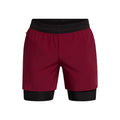 Vanish Elite 2in1 Shorts Heren - wijnrood, zwart